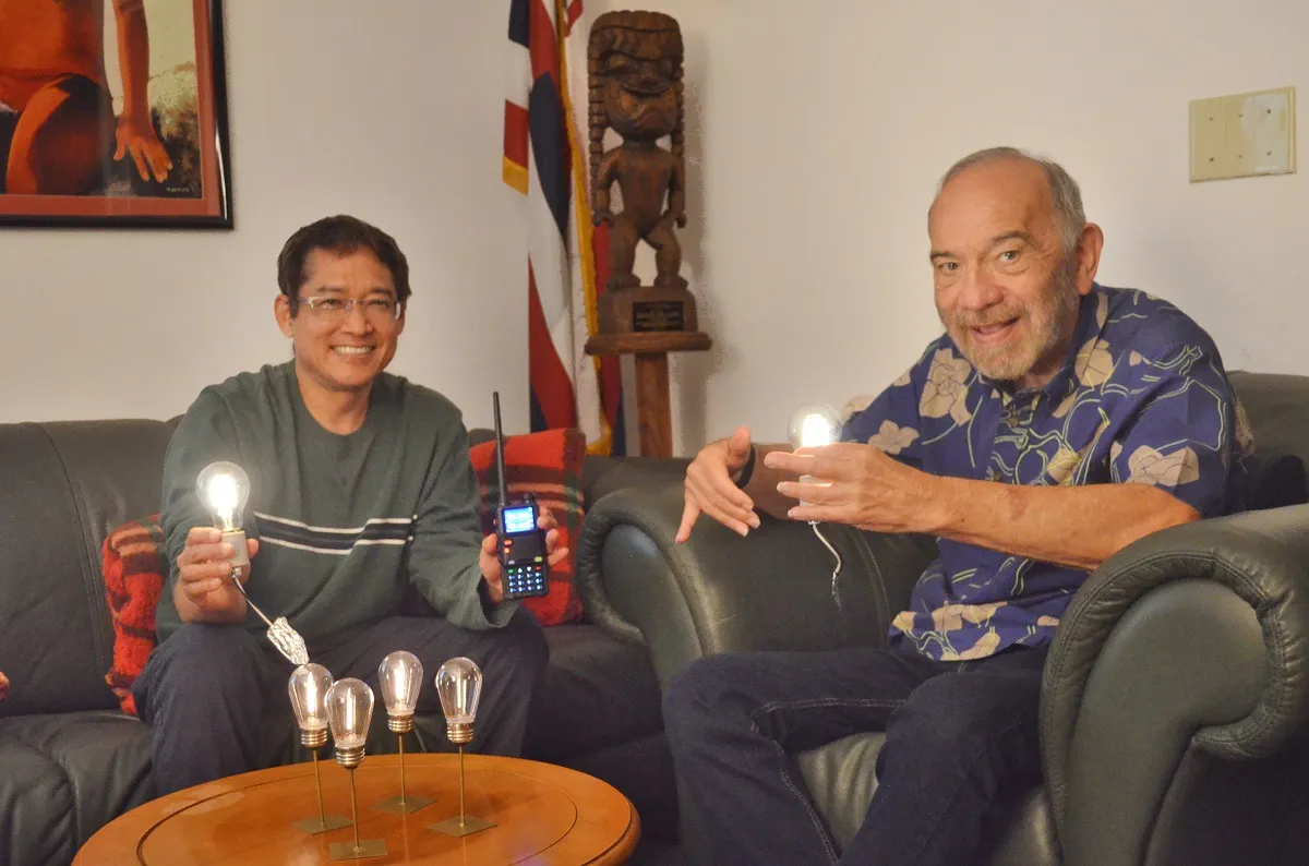 Demonstrating INFRGY in Hawaii with Gov. John Waihe'e
